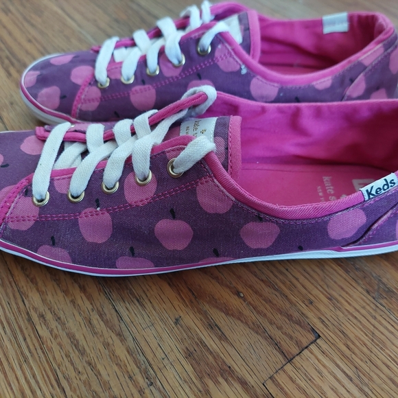 Keds X KATE SPADE Apple/ Plum Sneakers Women Sz 8.5. (Bag C) - Picture 5 of 8